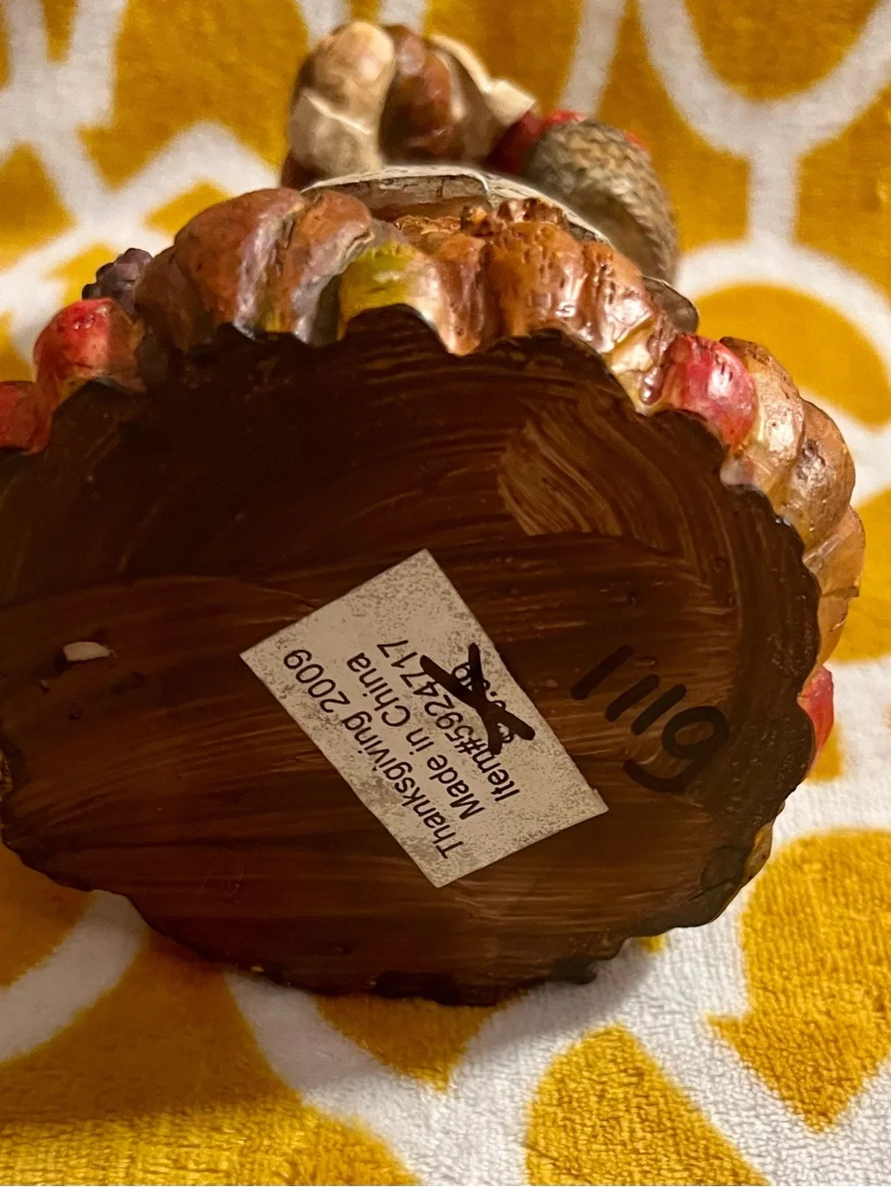 Thanksgiving Pilgrim Resin Figurine Signed 10